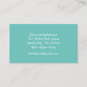 Moderne Blauwgroen pooldots Patroongrafische Visit Visitekaartje (Achterkant)