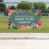 Moderne, Blauwgroen roze, grote Vrijgezellenfeest  Spandoek (Insitu)