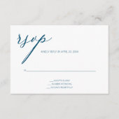 Moderne Blauwgroen RSVP-behuizing Kaart (Voorkant)