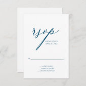 Moderne Blauwgroen RSVP-enclos Informatiekaartje (Voorkant / Achterkant)