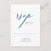 Moderne Blauwgroen RSVP-enclos Informatiekaartje (Voorkant)