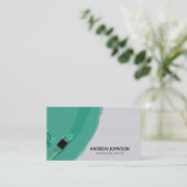 Moderne Blauwgroen schilder en decorateur Visitekaartje (Staand voorkant)