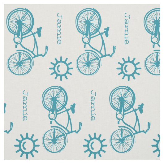 Moderne Blauwgroen soondringloop op maat Stof (Swatch)