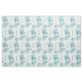 Moderne Blauwgroen soondringloop op maat Stof (Fat Quarter)