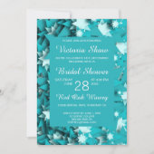 Moderne Blauwgroen sterren Bridal Shower Kaart (Voorkant)