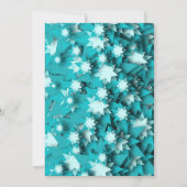 Moderne Blauwgroen sterren Bridal Shower Kaart (Achterkant)