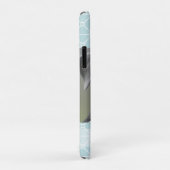 Moderne Blauwgroen turquoise witte foto gepersonal Case-Mate iPhone Case (Achterkant/rechts)