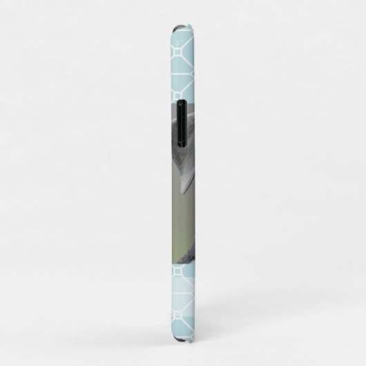 Moderne Blauwgroen turquoise witte foto gepersonal Case-Mate iPhone Case (Achterkant/rechts)