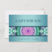 Moderne blauwgroen waterlivemandala (Voorkant)