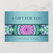 Moderne blauwgroen waterlivemandala (Voorkant)