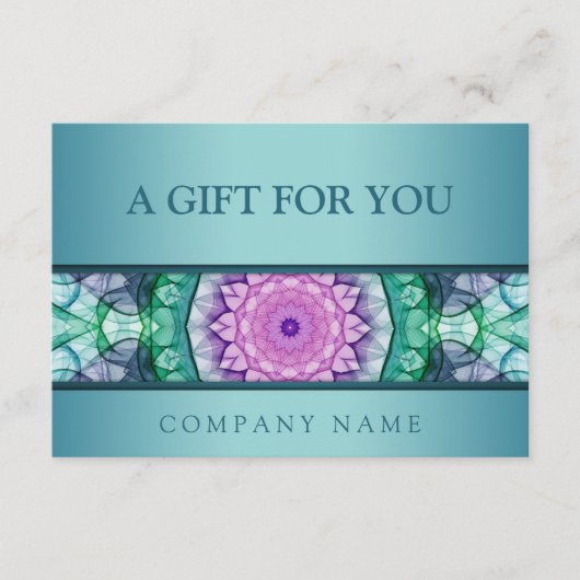 Moderne blauwgroen waterlivemandala (Voorkant)