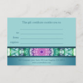 Moderne blauwgroen waterlivemandala (Achterkant)