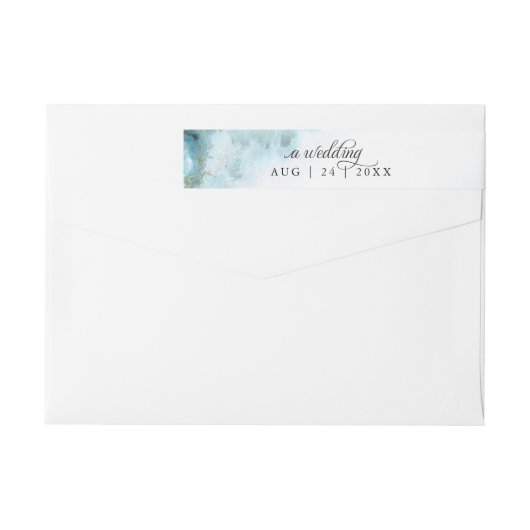 Moderne Blauwgroen Waterverf Moss Agate BarefootBr (Achterkant)