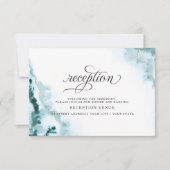 Moderne Blauwgroen Waterverf Moss Agate BarefootBr Kaart (Voorkant)