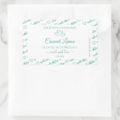 Moderne Blauwgroen Wide Cloud Product Labels hart (Tas)