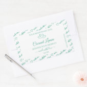 Moderne Blauwgroen Wide Cloud Product Labels hart (Envelop)