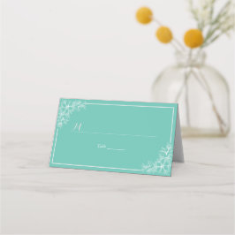 Moderne Blauwgroen witte flessentafel Plaatskaartje