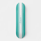 Moderne Blauwgroen, witte paardenraces met kool Persoonlijk Skateboard (Voorkant)