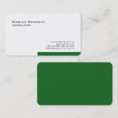 Moderne blauwgroene platte minimalist met wit bos visitekaartje (Voorkant / Achterkant)