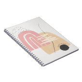 Moderne blauwroze regenboog notitieboek (Rechterzijde)