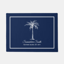 Moderne blauwwitte palmboom, aangepast