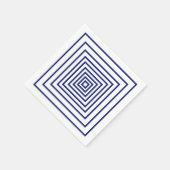 Moderne blauwwitte vioolkwadraten geometrisch patr servet (Hoek)