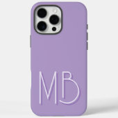 Moderne Bleek Paarse Monogram Eerste Letters Heden Case-Mate iPhone Case (Achterkant)