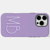 Moderne Bleek Paarse Monogram Eerste Letters Heden Case-Mate iPhone Case (Achterkant (horizontaal))