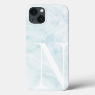 Moderne Bleke Aqua Marble Large Scale Monogram Case-Mate iPhone Case