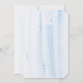 Moderne Bleke blauw + gouduitse uitnodigingen van  (Achterkant)