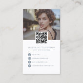 Moderne Bleke Blauwe Fotocollage Fotograaf Visitekaartje (Voorkant)