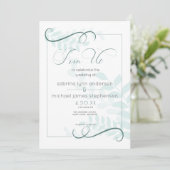 Moderne Bleke Foliage Chic Accents Jade Green Kaart (Staand voorkant)