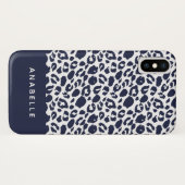 Moderne bleke grijs-witte dierenluipaardprint Case-Mate iPhone case (Achterkant (horizontaal))