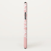 Moderne bleke grijs-witte dierenluipaardprint Case-Mate iPhone case (Achterkant / rechts)