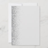 Moderne Bleke Grijs Zilveren Glitter Save the Date Aankondiging (Achterkant)