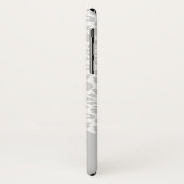 Moderne bleke grijze en witte bladluipaard Case-Mate iPhone case (Achterkant/links)