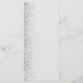 Moderne Bleke Grijze Zilveren Glitter Rand Trouw Menu (Achterkant)