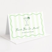 Moderne Bleke groene Margarita Vrijgezellenfeest Bedankkaart