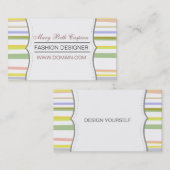 Moderne Bleke ontwerpstrips Visitekaartje (Voorkant / Achterkant)