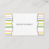 Moderne Bleke ontwerpstrips Visitekaartje (Achterkant)