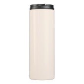 Moderne Bleke perzik gepersonaliseerde monogram na Thermosbeker (Achterkant)