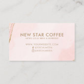 Moderne Bleke roze en Tan Business Loyalty Kaart Visitekaartje (Achterkant)