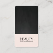 Moderne Bleke roze textuur Zwarte mooie haar Visitekaartje (Voorkant)