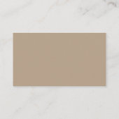 Moderne Bleke Taupe Wedding Website Kaart (Achterkant)