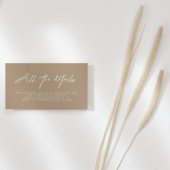 Moderne Bleke Taupe Wedding Website Kaart