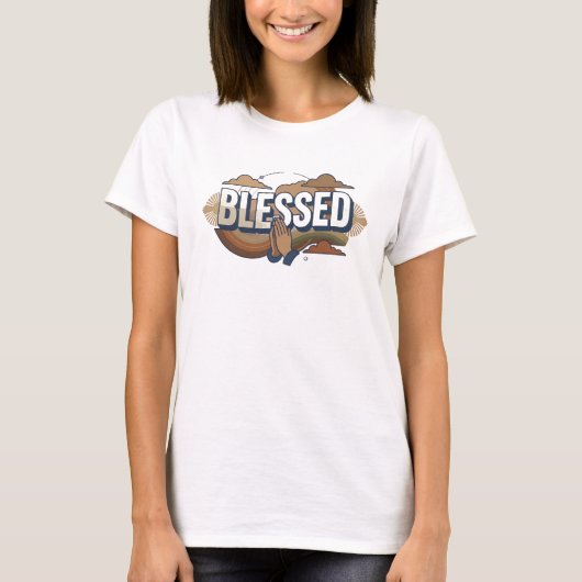 Moderne BLESSED 2D Origineel Ontwerp T-shirt (Voorkant)