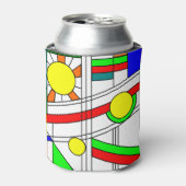 Moderne blik met een verfijnd glas blikjeskoeler (Blikje Voorkant)