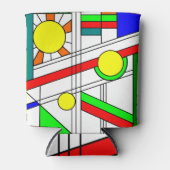 Moderne blik met een verfijnd glas blikjeskoeler (Voorkant)