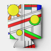 Moderne blik met een verfijnd glas blikjeskoeler (Achterkant)