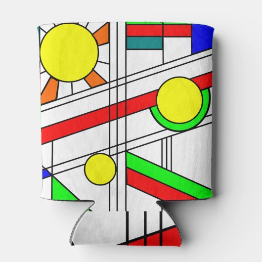 Moderne blik met een verfijnd glas blikjeskoeler (Achterkant)